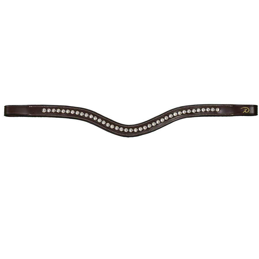 Frontaux en V en laiton Swarovski DC brun