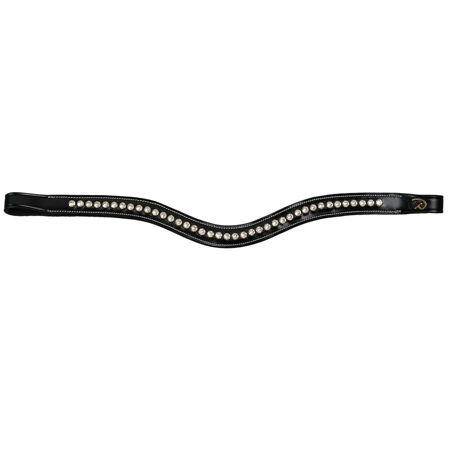 Frontaux en V en laiton Swarovski DC noir