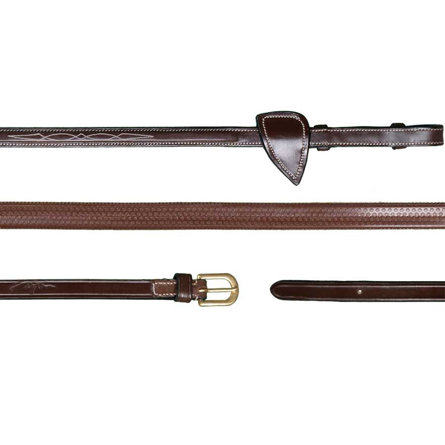 Rênes en caoutchouc 13mm DC Marron