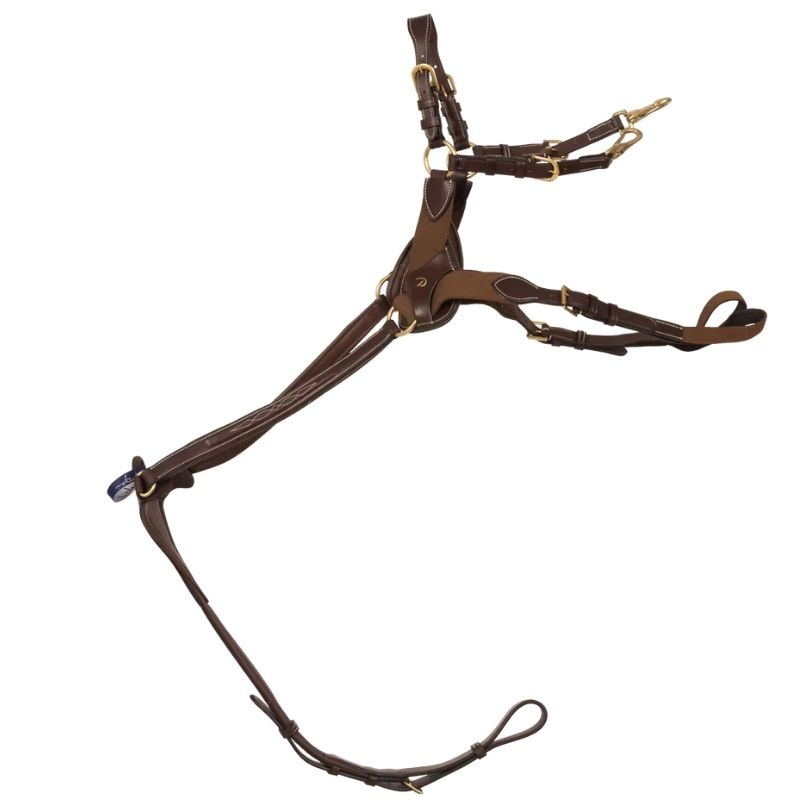 Collier de chasse 5 points Elastic Dyon Collection Marron