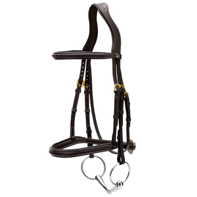 Bridon sans muserolle combinée Plaited Dyon Collection Noir
