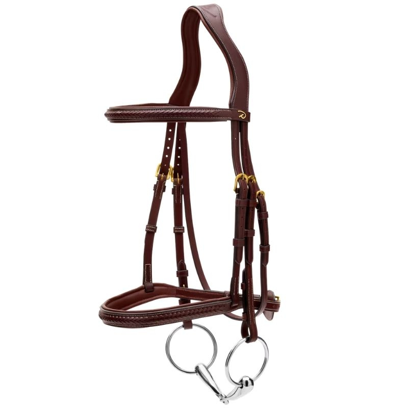 Bridon sans muserolle combinée Plaited Dyon Collection Marron