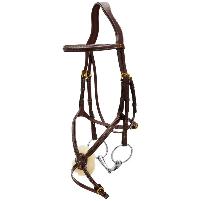 Bridon à Muserolle Croisée Dyon Collection Marron
