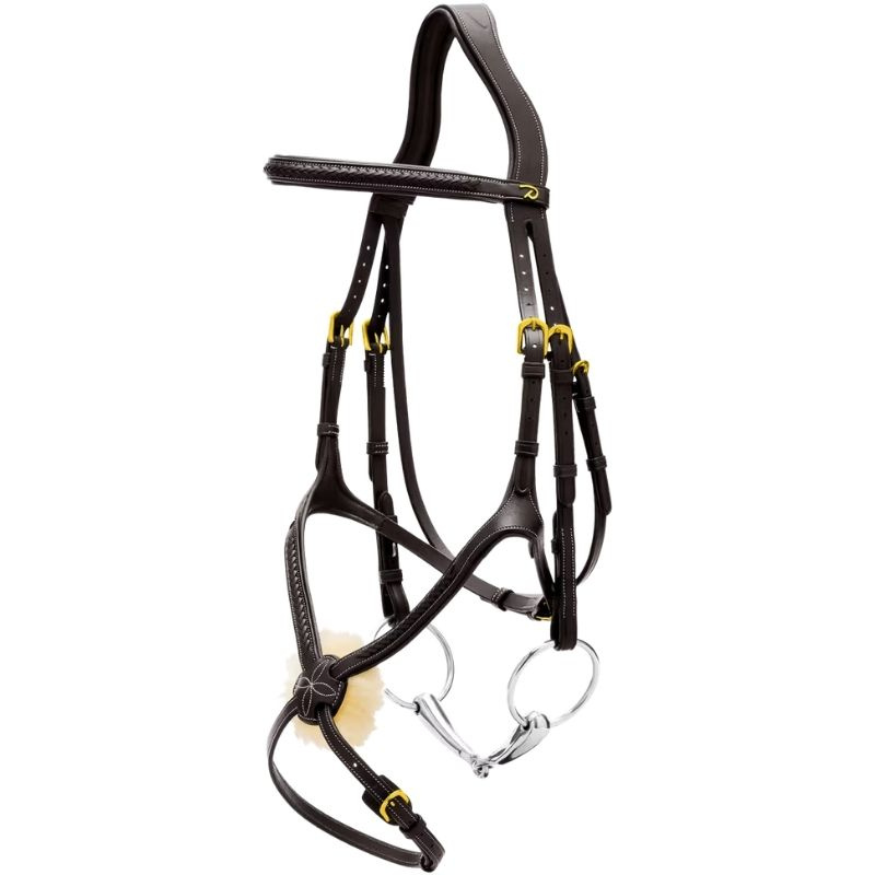 Bridon à Muserolle Croisée Plaited Dyon Collection Noir