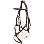 Bridon à Muserolle Croisée Plaited Dyon Collection Marron Bridon à Muserolle Croisée Plaited Dyon Collection Marron