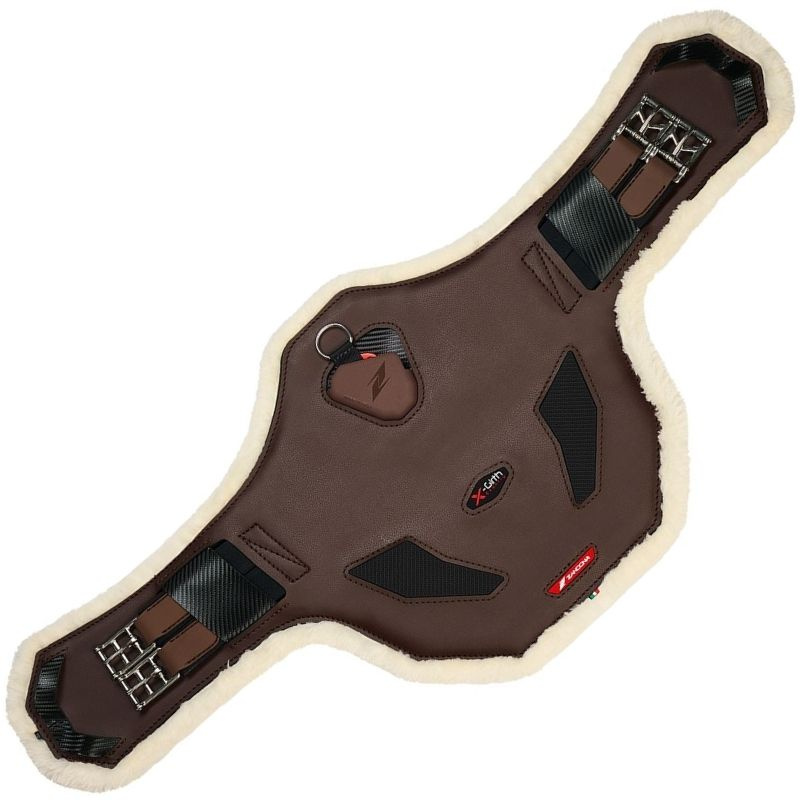 Sangle bavette Concours complet X-Girth Techno-Fur Marron