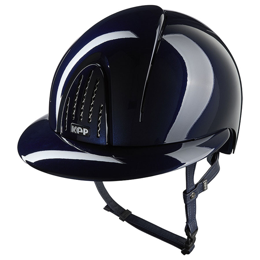 Casque d'équitation Smart Nova Metal Polish Polo Bleu Marine