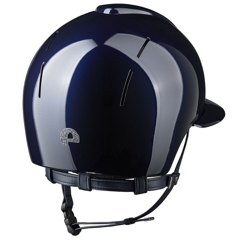 Casque d'équitation Smart Nova Metal Polish Polo Star Bleu marine/Argent