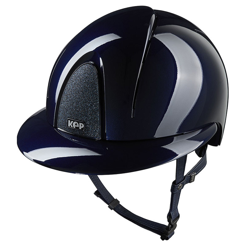 Casque d'équitation Smart Nova Metal Polish Polo Star Bleu Marine/Bleu marine
