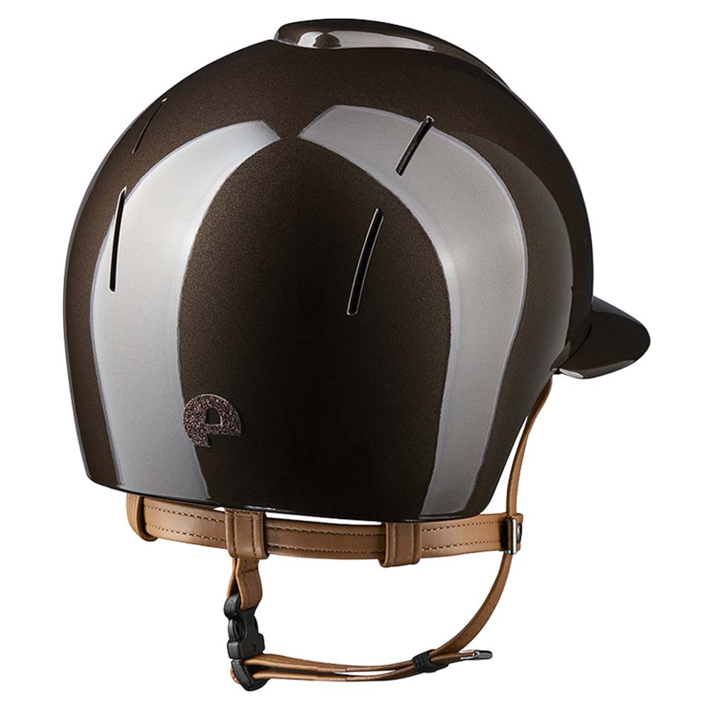 Casque d'équitation Smart Nova Metal Polish Polo Star Beige Strap Marron/Marron