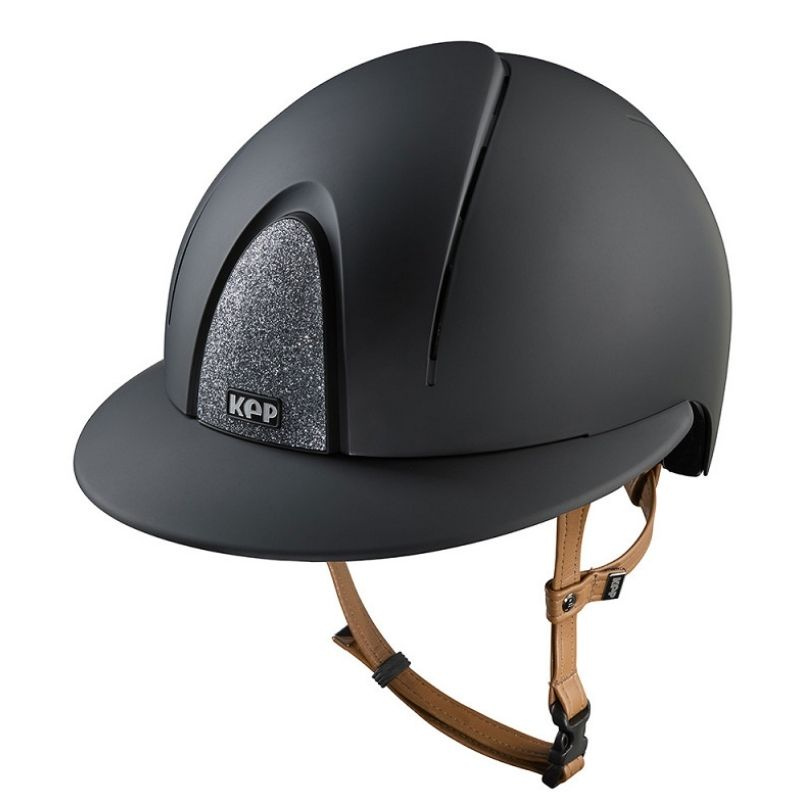 Casque d'équitation Smart Nova Matt Polo Star Beige Strap Noir/Argent