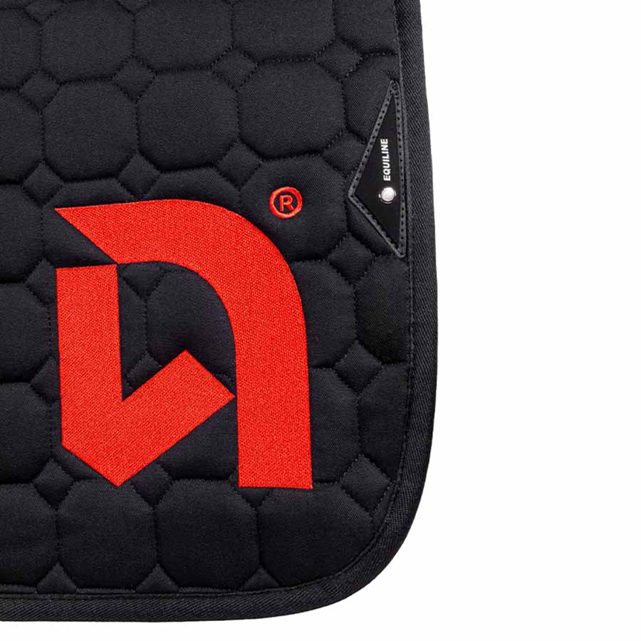 Tapis de selle Octagon Team Equinest Noir/Rouge