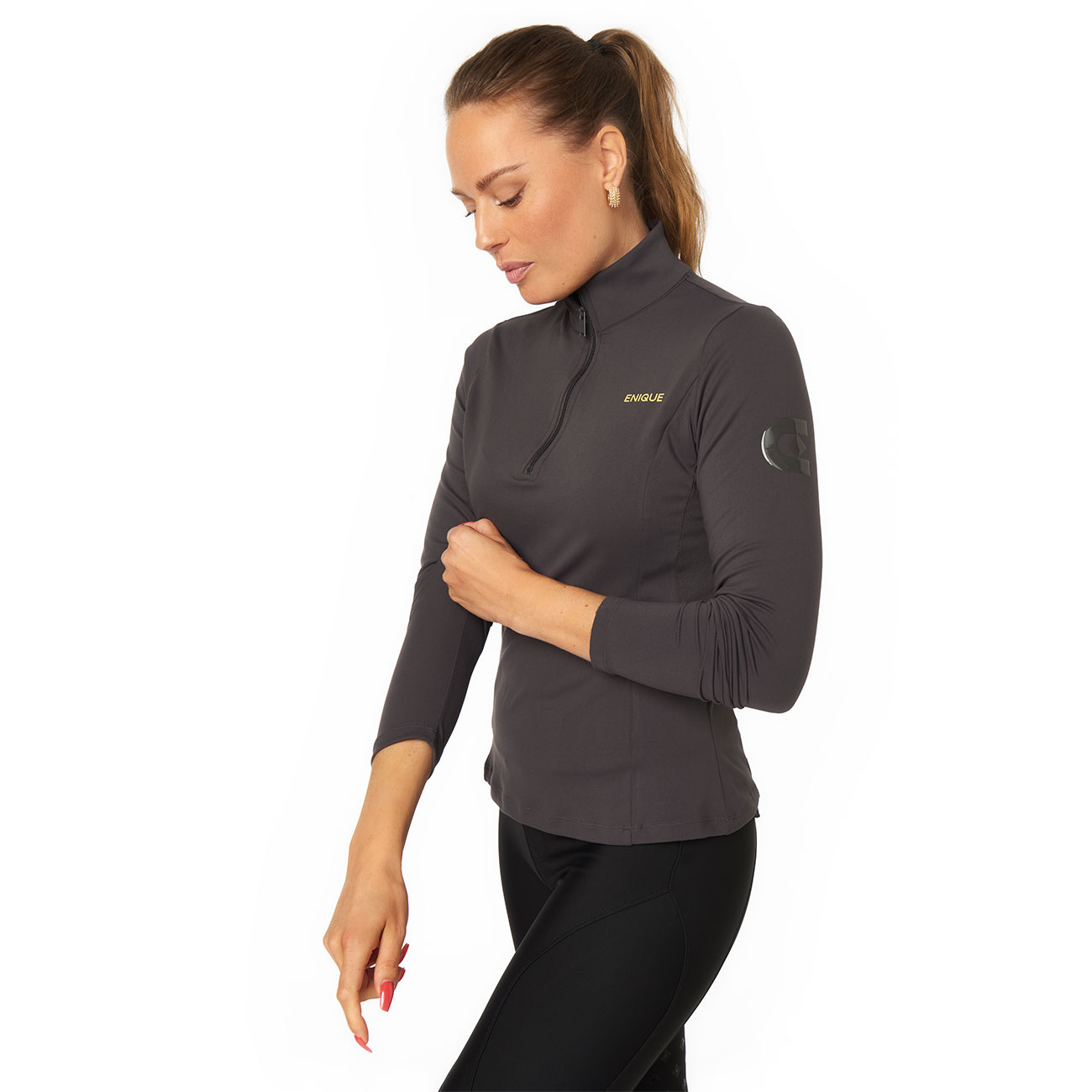 Sweat à Zip 1/4 d'Entraînement Gris Foncé