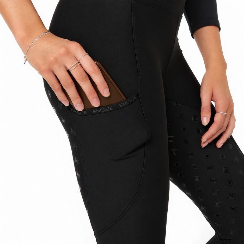 Collant d'équitation d'hiver Signature Thermo Plus Full Grip Noir 450g