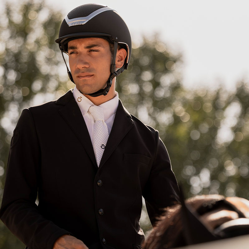 Casque d'équitation Dogma Chrome Noir/Argent