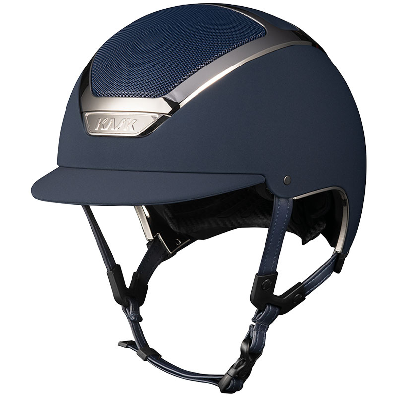 Casque d'équitation Dogma Chrome Bleu marine/Argent