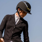 Casque d'équitation Star Lady Chrome Noir/Argent Casque d'équitation Star Lady Chrome Noir/Argent