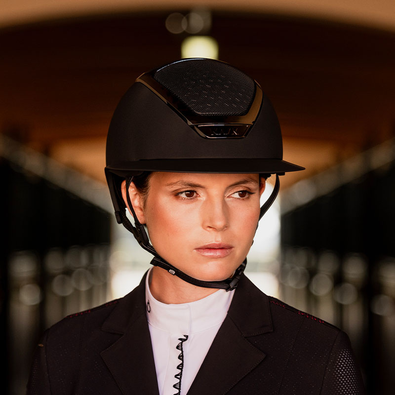 Casque d'équitation Star Lady Chrome Noir