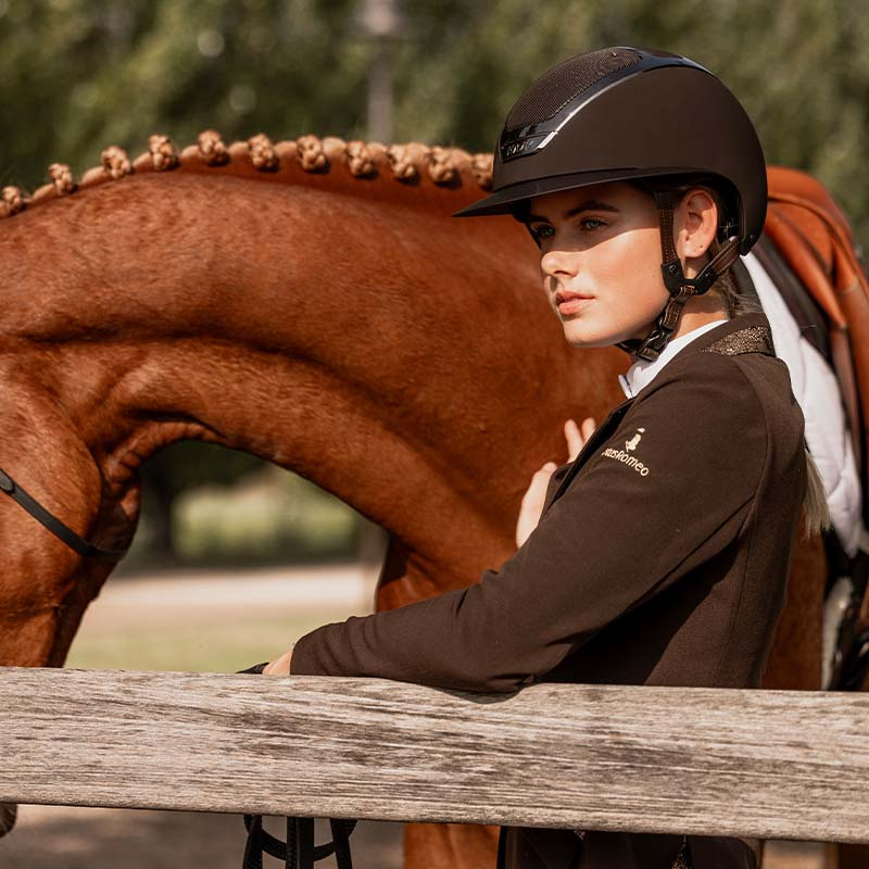 Casque d'équitation Star Lady Chrome Marron