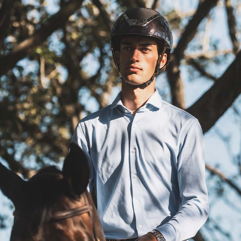 Casque d'équitation Dogma Pure Shine Marron