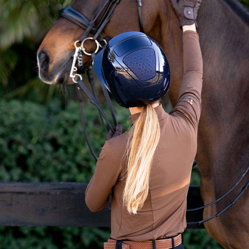 Casque d'équitation Star Lady Pure Shine Bleu Marine