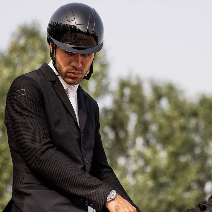 Casque d'équitation Kooki Shine Noir