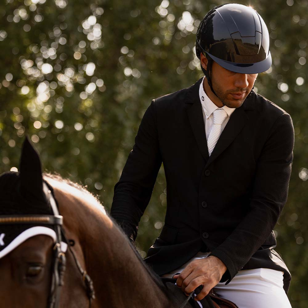 Casque d'équitation Kooki Shine Bleu Marine