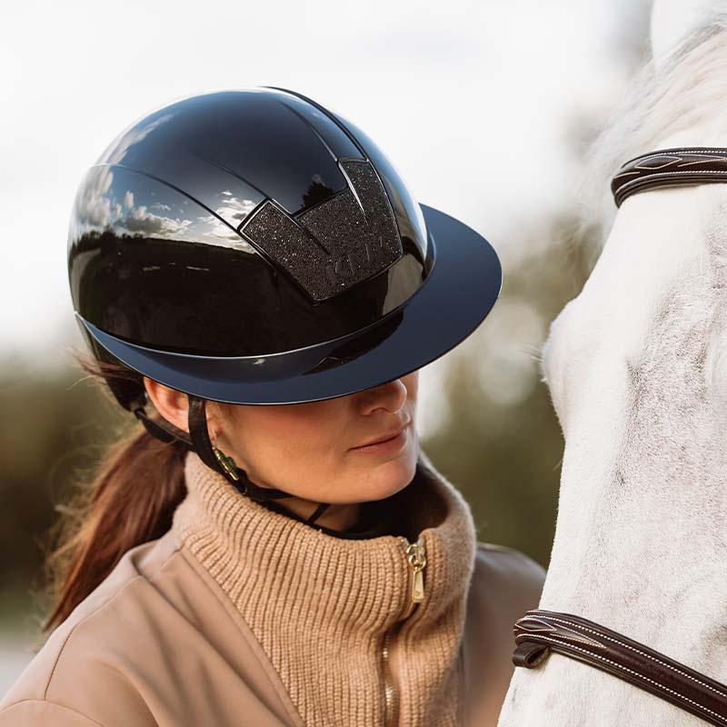 Casque d'équitation Kooki Lady Crystal Carpet Noir