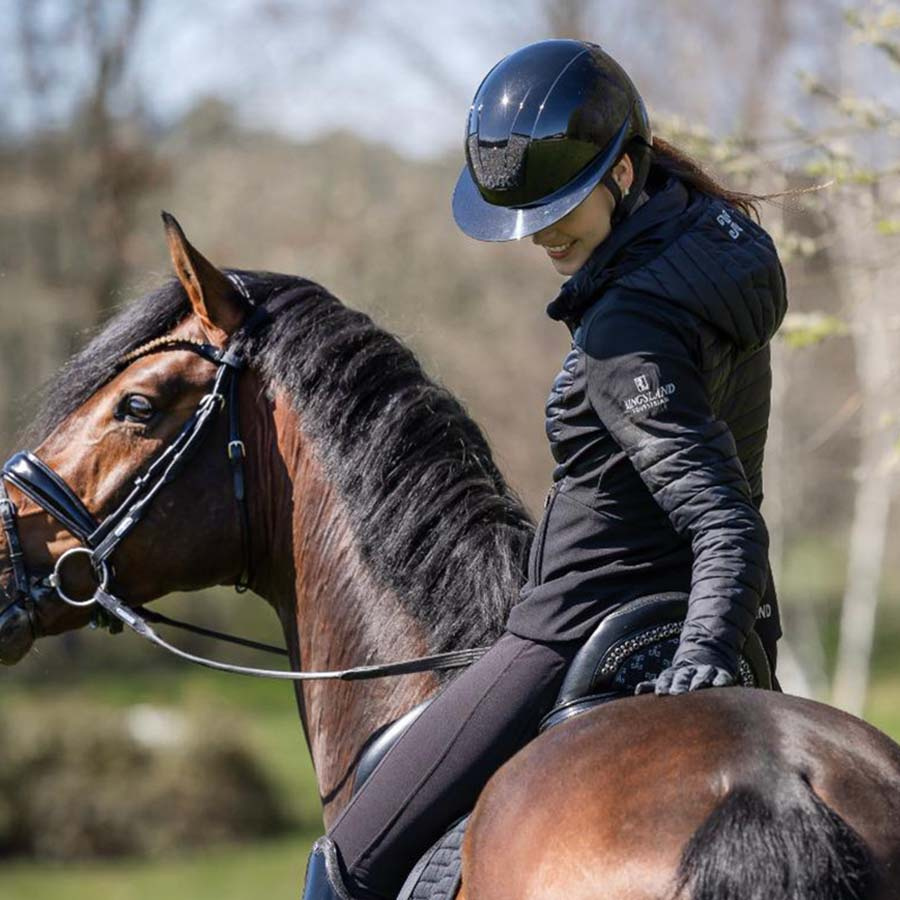 Casque d'équitation Kooki Lady Crystal Carpet Noir