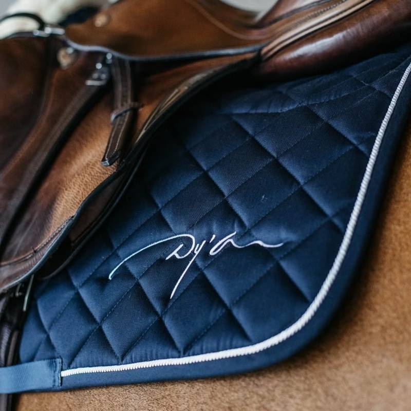 Tapis de selle Skin Friendly Vegan Sheepskin Bleu Marine