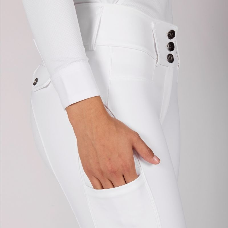 Culotte d'équitation KLKimi A Shape Full Grip Blanc
