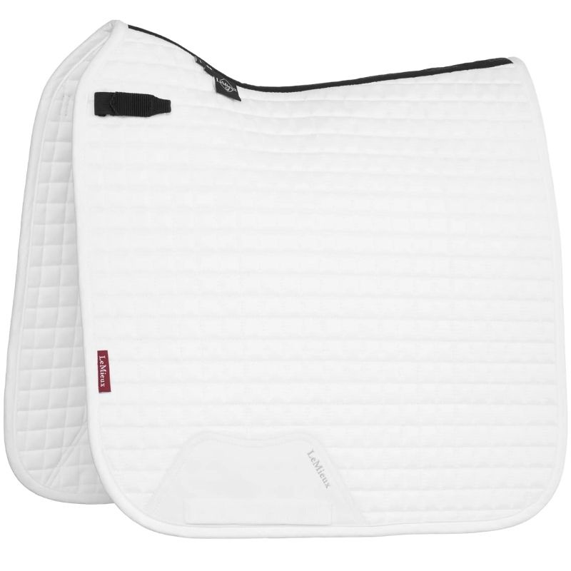 Tapis de selle dressage Suede Square Blanc