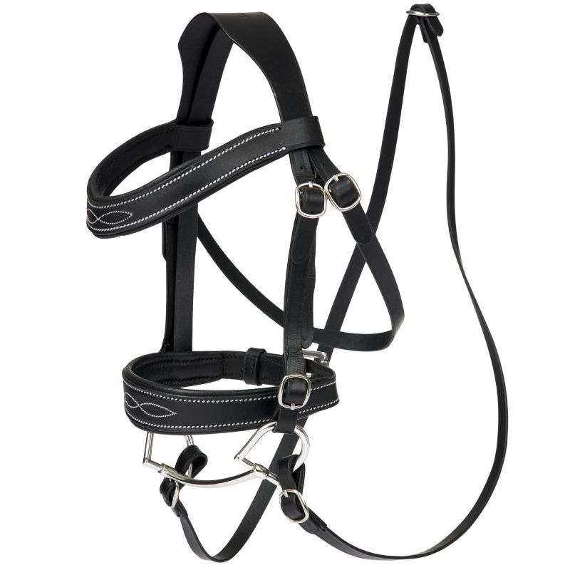 Bridon pour cheval-bâton Competition Noir