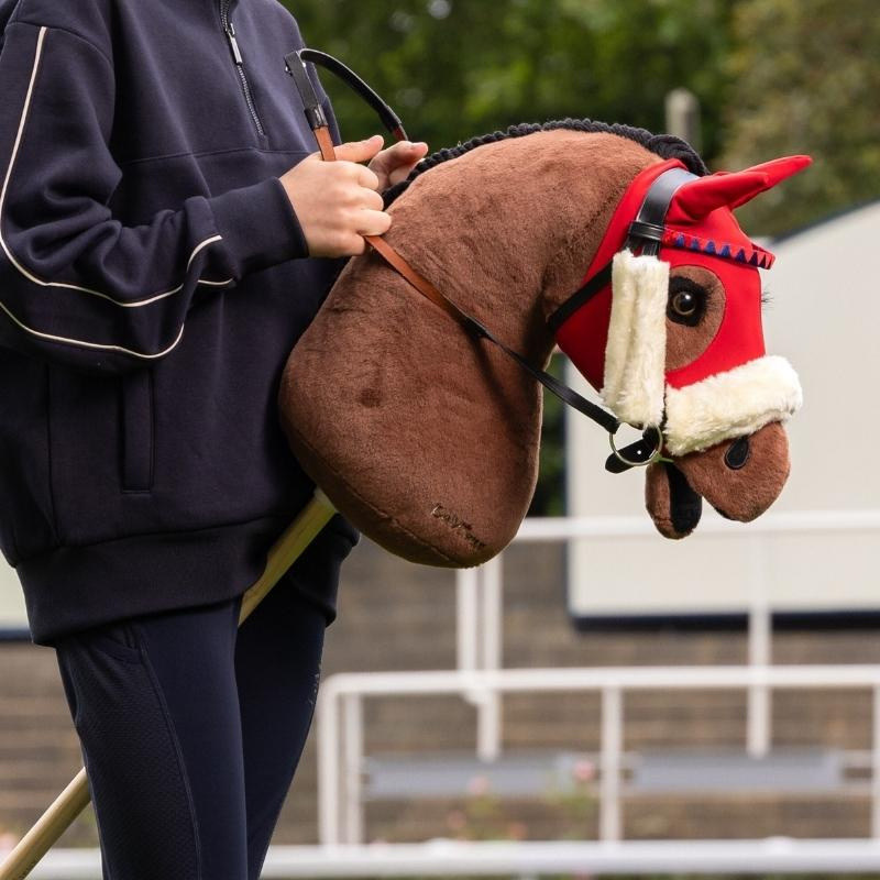 Bonnet de course pour cheval-bâton Stretch Rouge