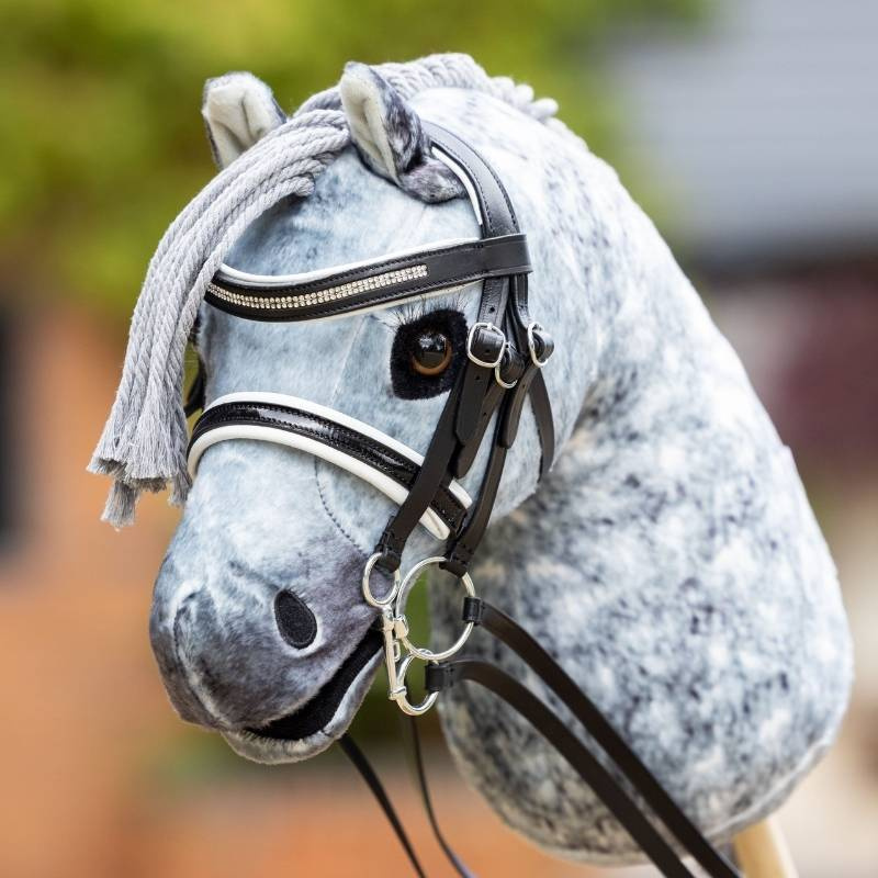 Bride de dressage pour cheval-bâton Noir