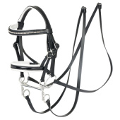 Bride de dressage pour cheval-bâton Noir Bride de dressage pour cheval-bâton Noir
