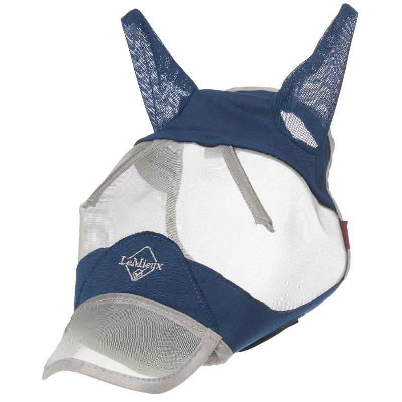 Masque anti-mouches pour cheval-bâton Bleu Marine