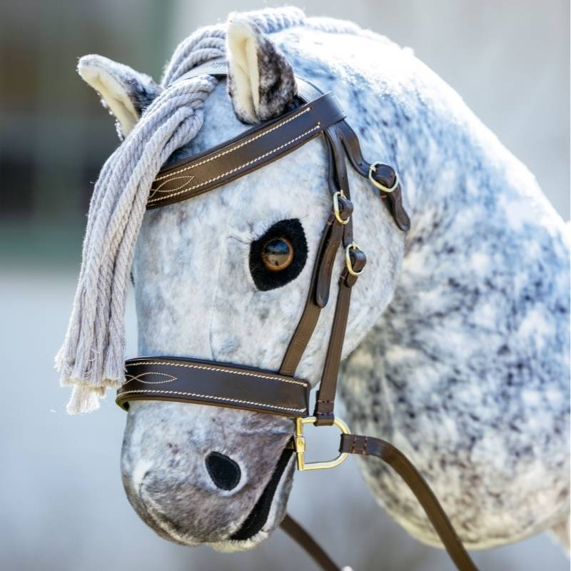 Bridon pour cheval-bâton Hunter Marron