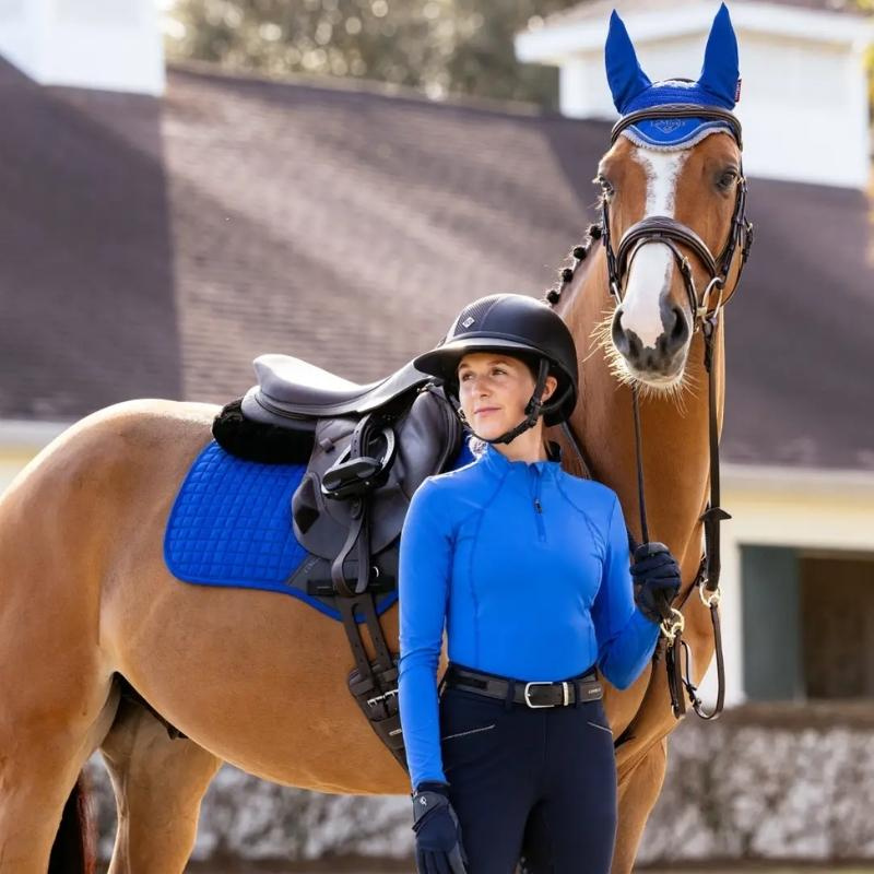 Tapis de selle Suede Square Bleu