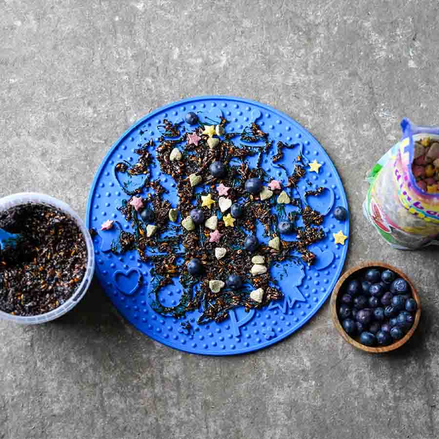 Tapis de léchage Graze Maze Lick Mat Niveau 1 Bleu