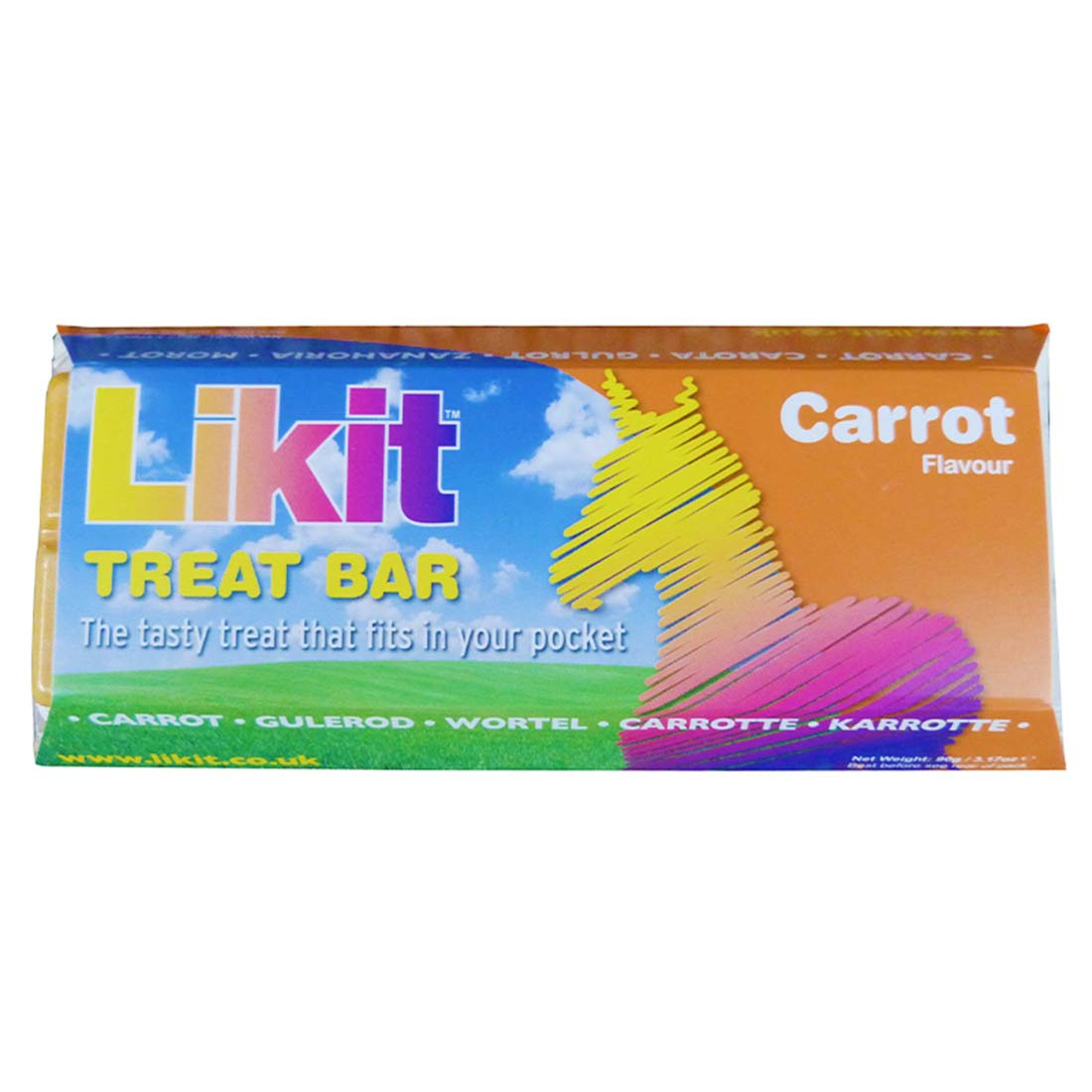 Barre de friandises pour chevaux Carotte 90g