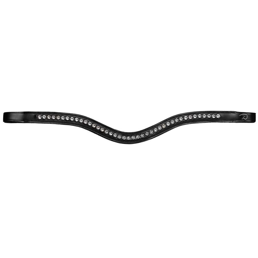 Frontaux en V en argent Swarovski NE noir