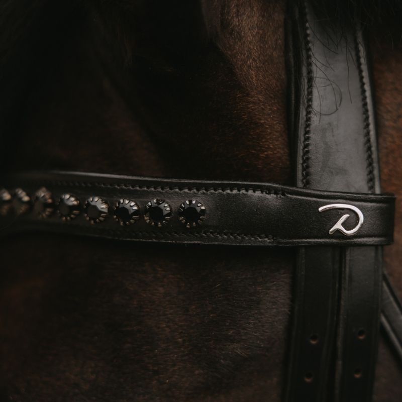 Frontal V-form Black Swarovski New English Collection Noir