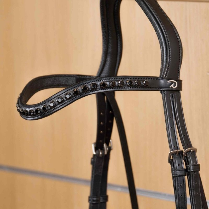 Frontal V-form Black Swarovski New English Collection Noir