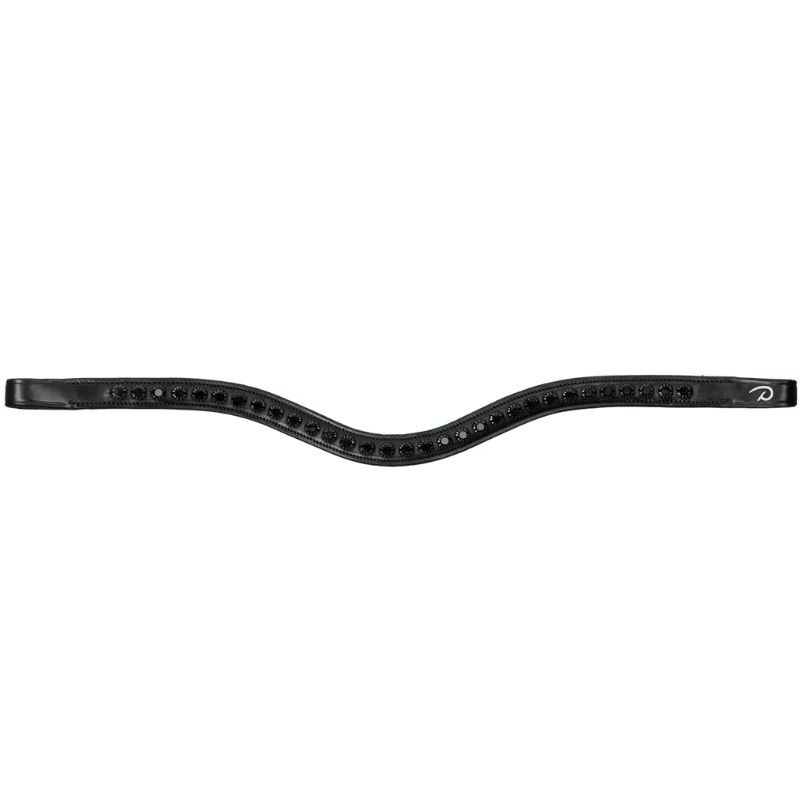 Frontal V-form Black Swarovski New English Collection Noir