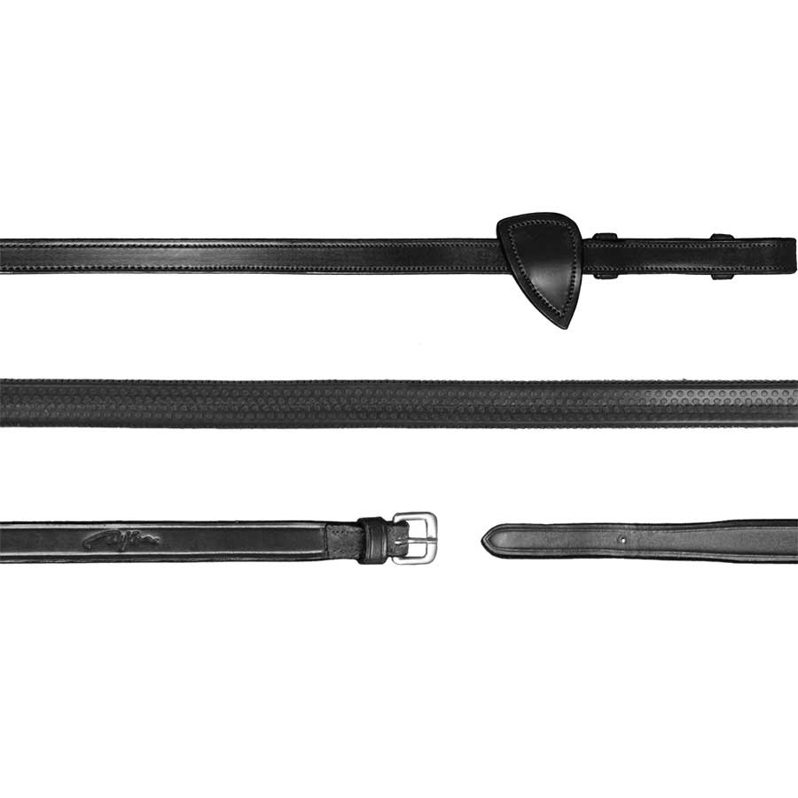 Rênes en caoutchouc 13mm NE Noir