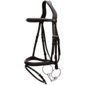 Bridon Muserolle combinée Plaited New English Collection Noir Bridon Muserolle combinée Plaited New English Collection Noir