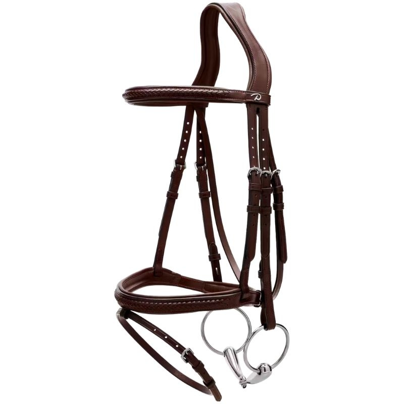 Bridon Muserolle combinée Plaited New English Collection Marron
