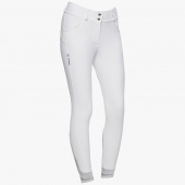 Pantalon d'équitation R-EVO Stretch genouillères Blanc