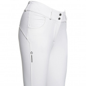 Pantalon d'équitation R-EVO Stretch genouillères Blanc